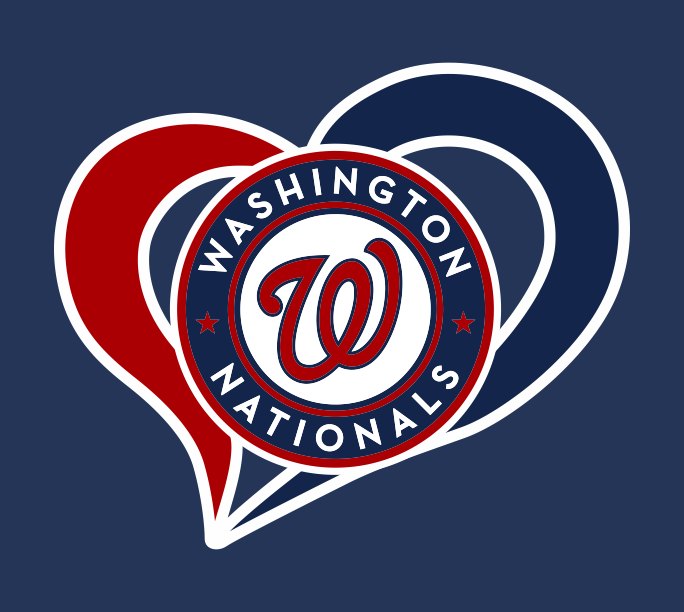 Washington Nationals Heart Logo vinyl decal